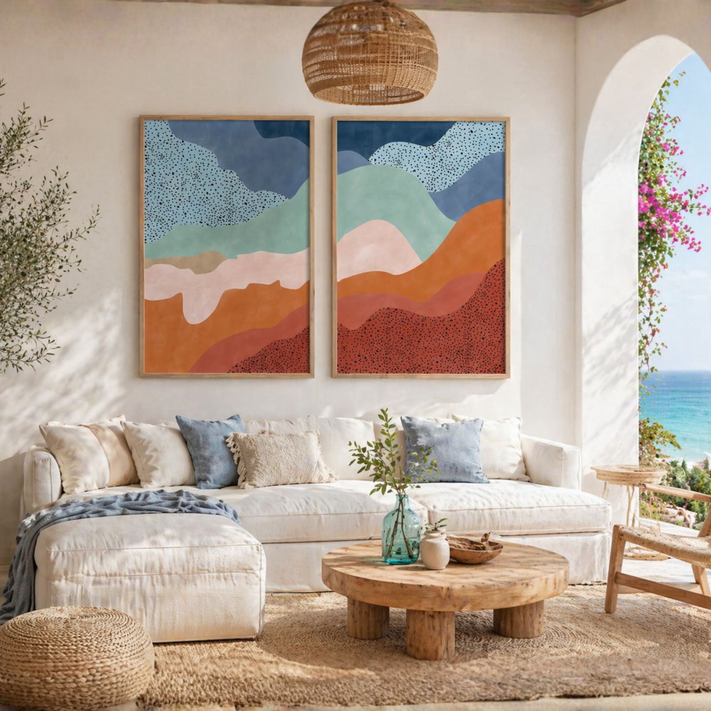 The Palette’s Magic – Abstract Landscape Frame Set