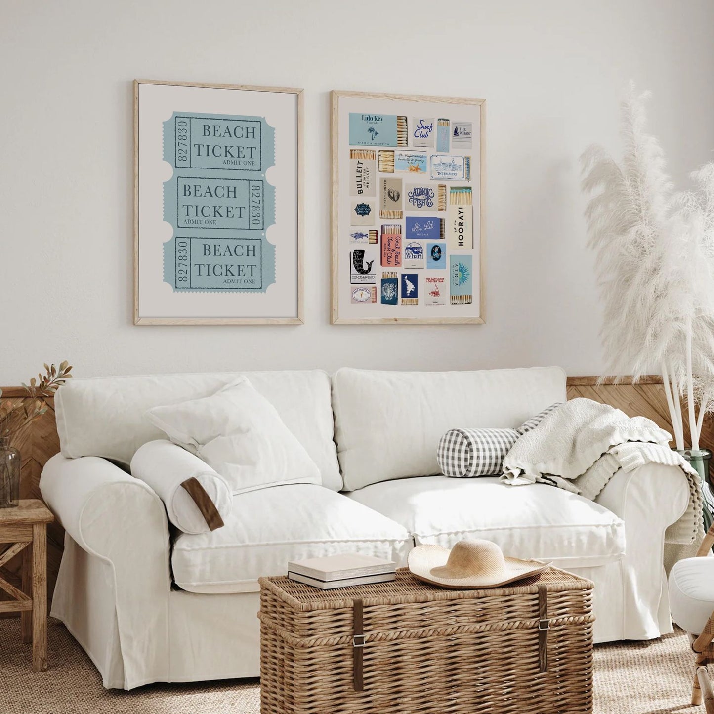 “Travel-Inspired Coastal Prints – Framed Set for Beach Homes”