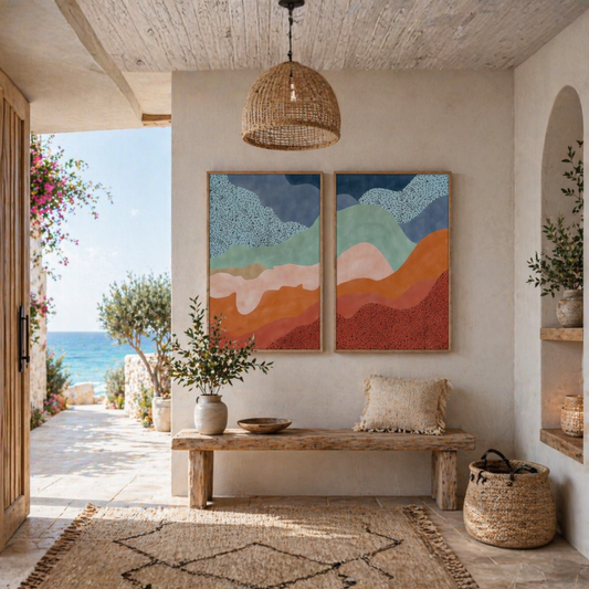 The Palette’s Magic – Abstract Landscape Frame Set
