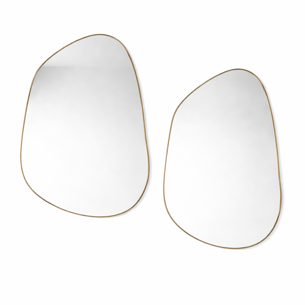Keira Irregular Shape Champagne-Framed Wall