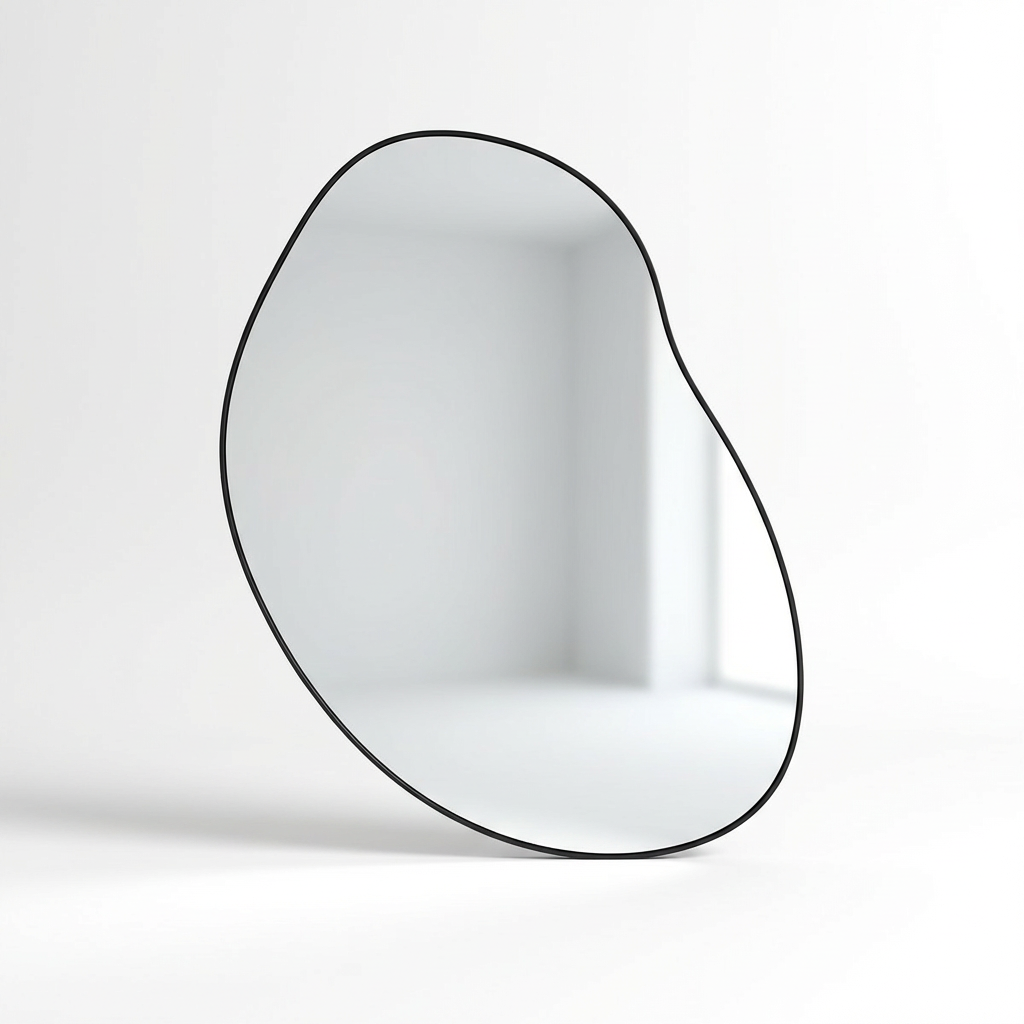 Ella Abstract Round Mirror