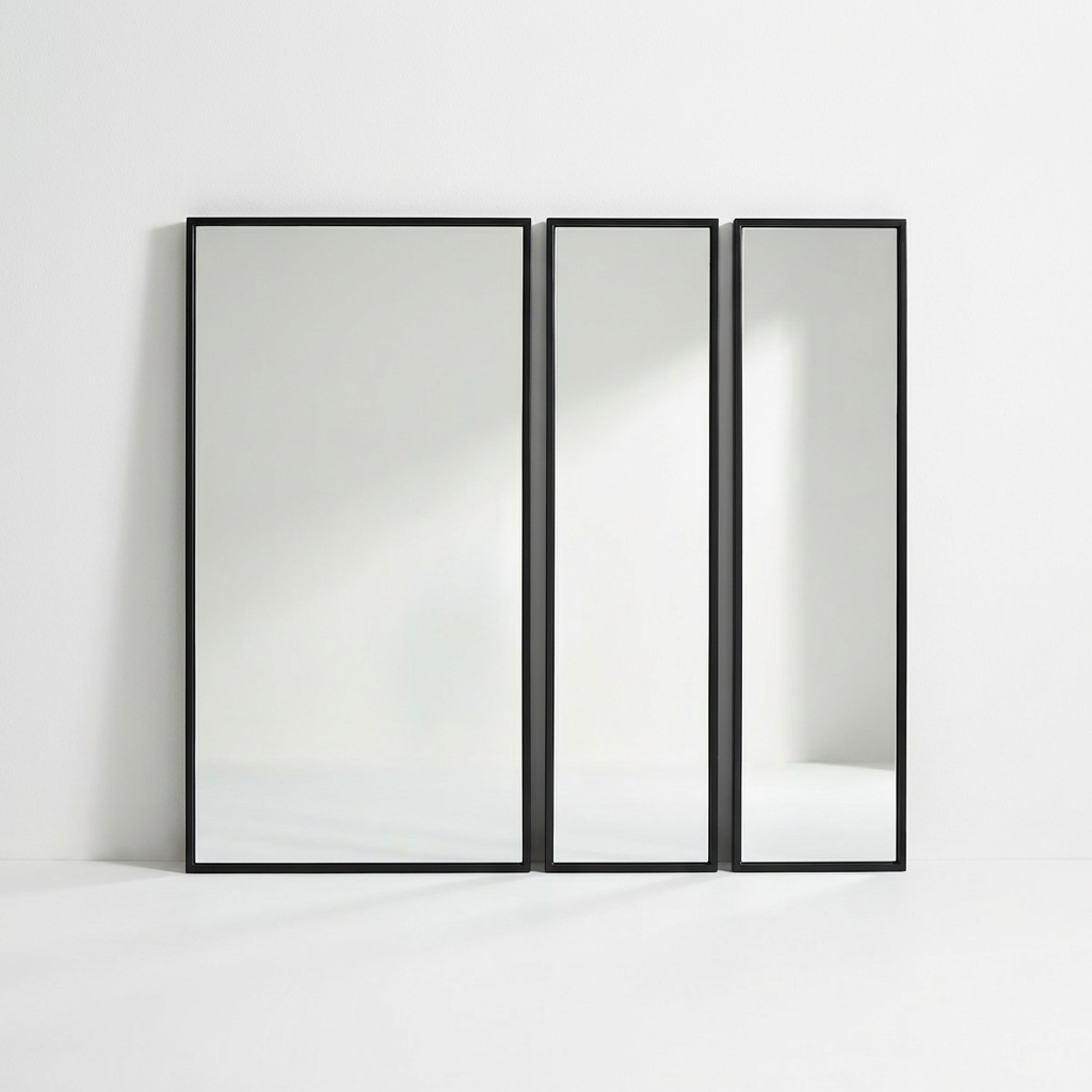 Erica Sleek Vertical Panel Mirror Set - Modern Elegance for Your Walls