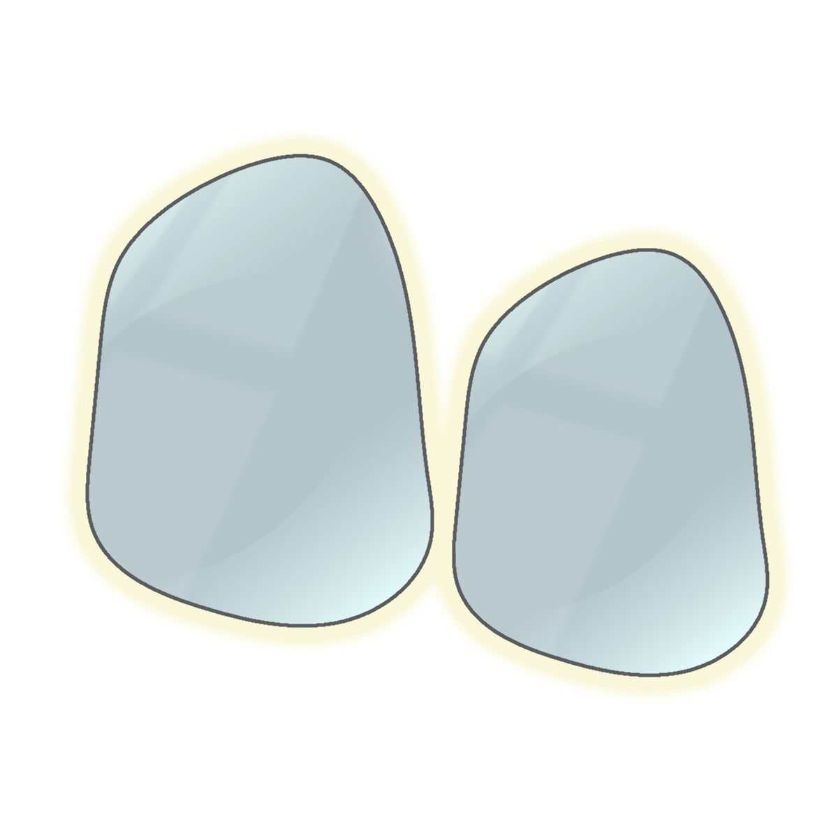 Keira Irregular Shape Champagne-Framed Wall