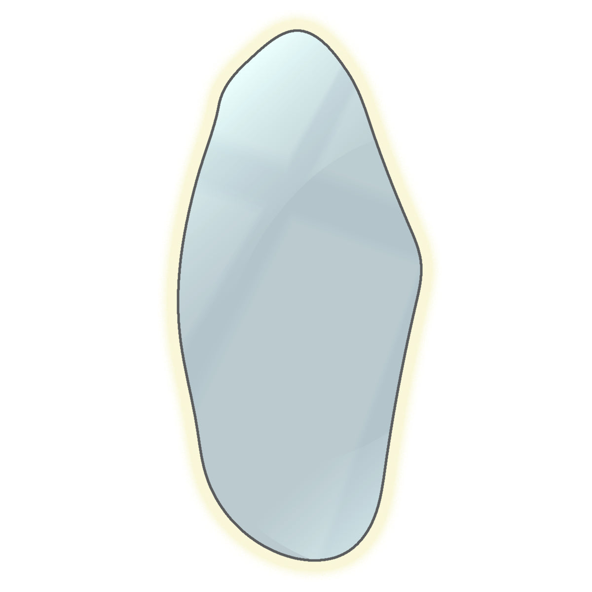 Rosa Freeform Minimalist Mirror for Modern Spaces