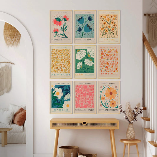Vintage Floral Poster Set – Classic Wall Art Collection 