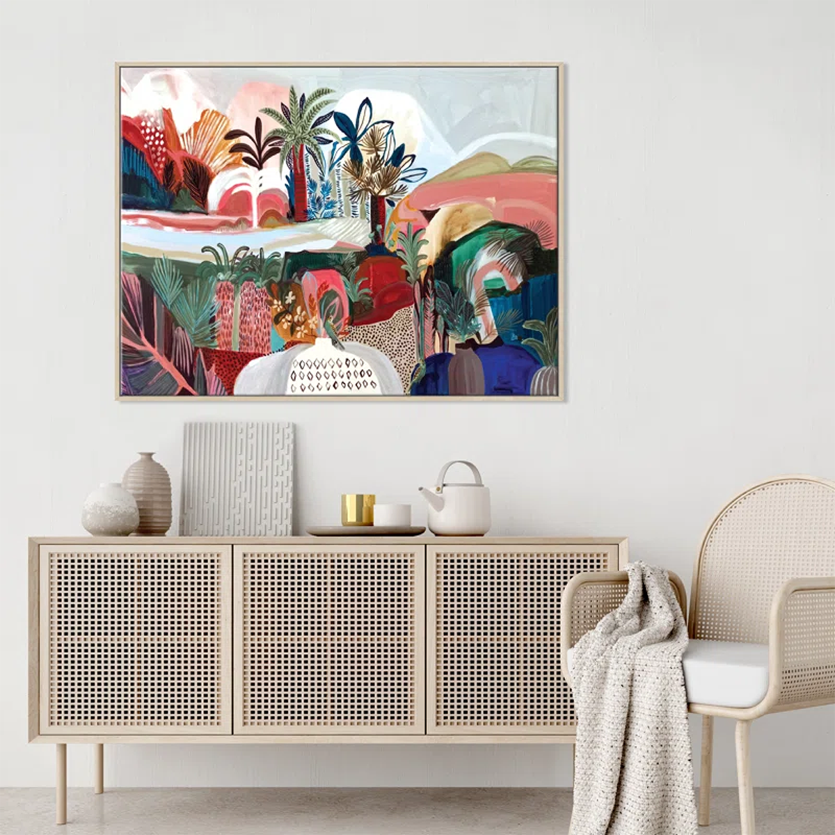 Modern Tropical Oasis Art - Bold Artistic Wall Print