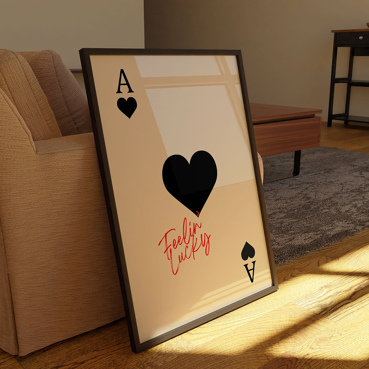 Ace of Hearts - Feeling Lucky Playing Card Print