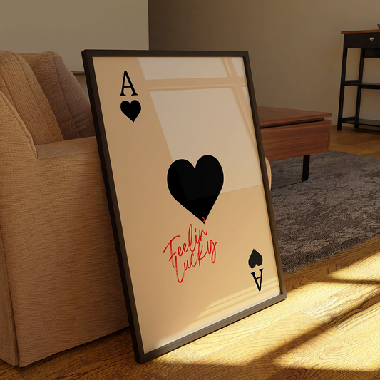 Ace of Hearts - Feeling Lucky Playing Card Print