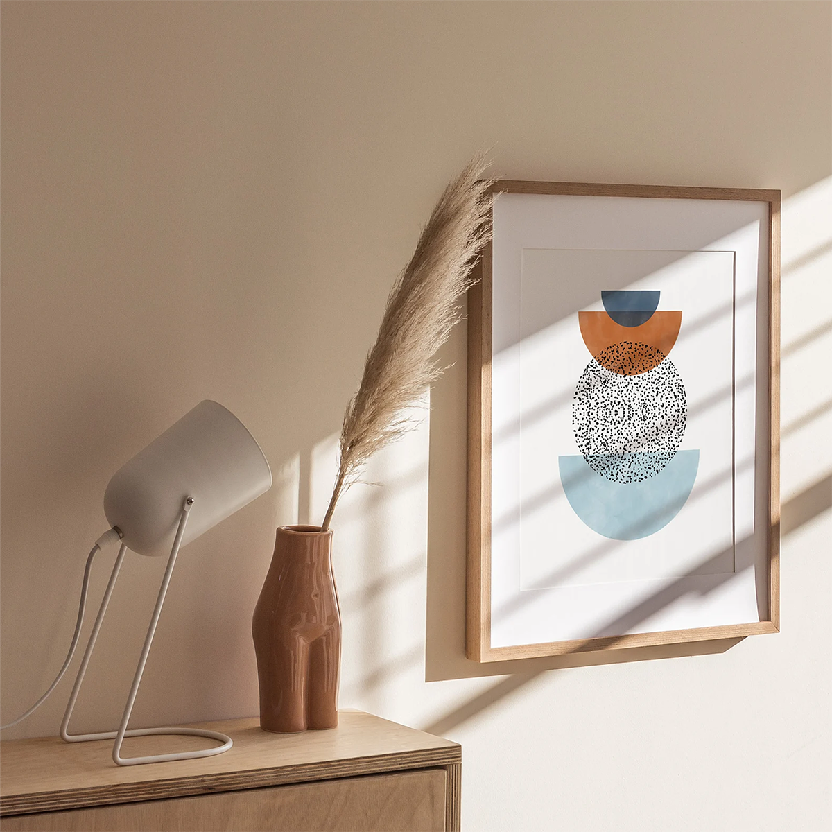 Semi Circles Geometric Print