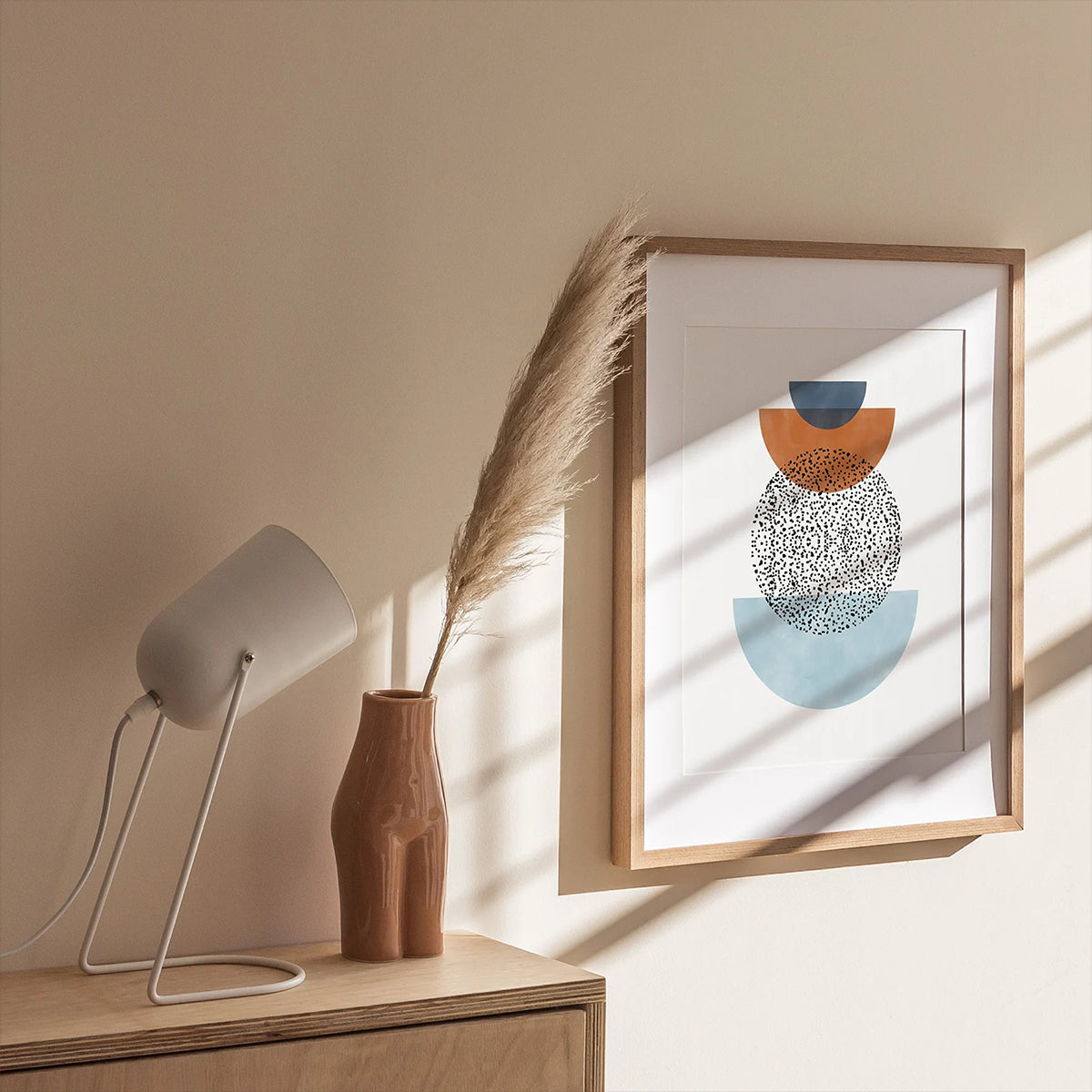 Semi Circles Geometric Print
