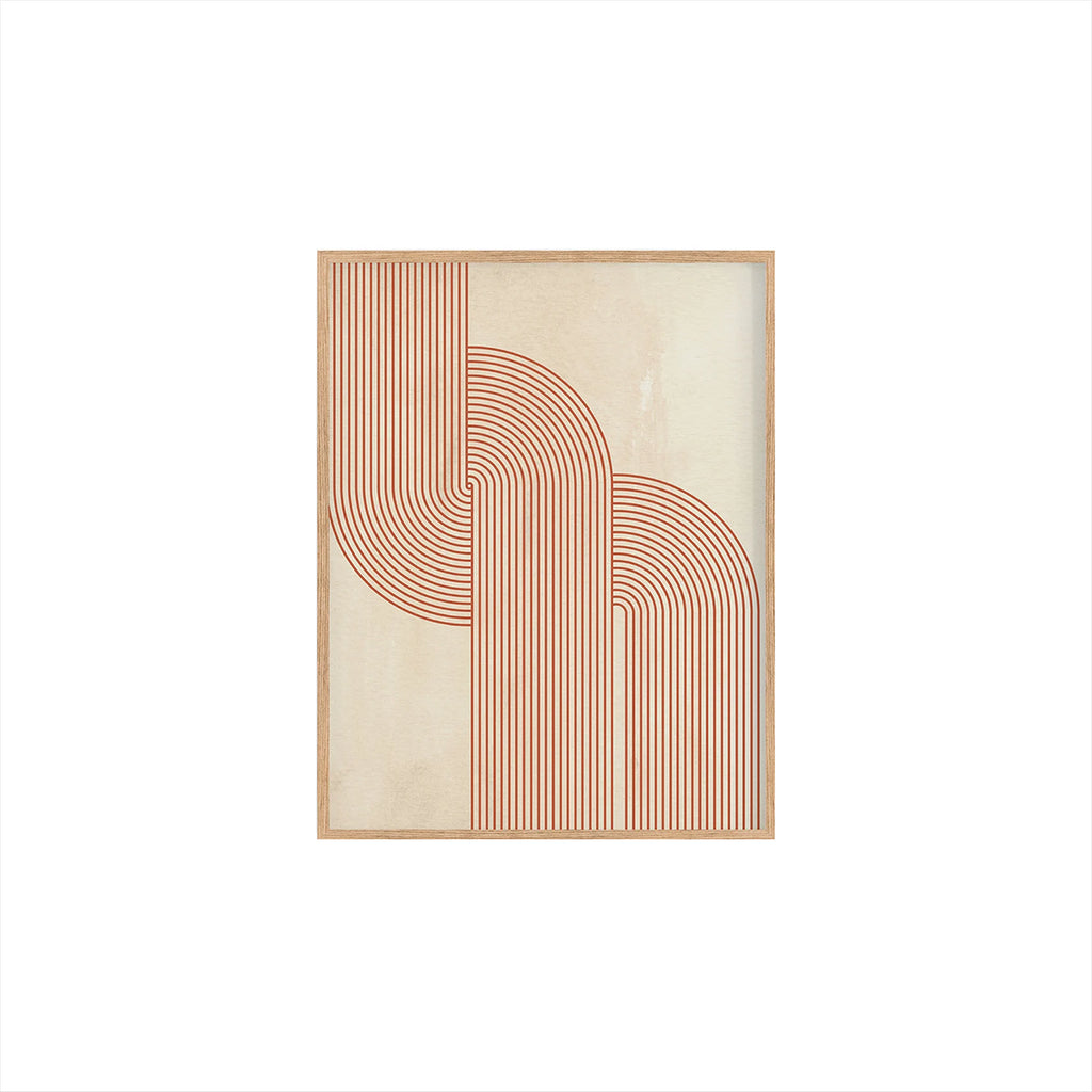 Abstract Orange Rainbow Line Canvas prints