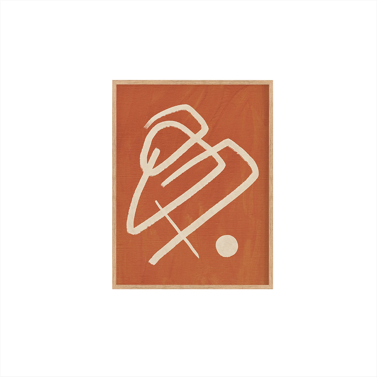 Abstract Orange Rainbow Line Canvas prints