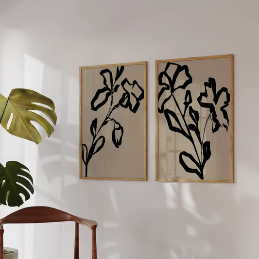 Silhouette Floral Duo