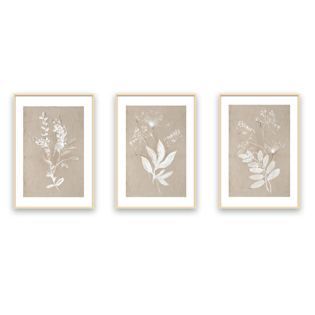 Vintage Botanical Bliss – Neutral Aesthetic Wall Prints