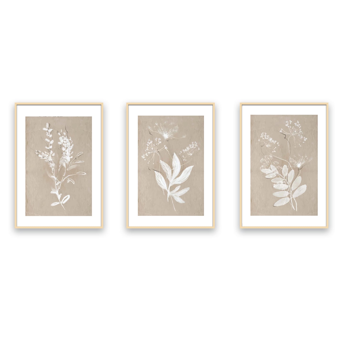 Vintage Botanical Bliss – Neutral Aesthetic Wall Prints