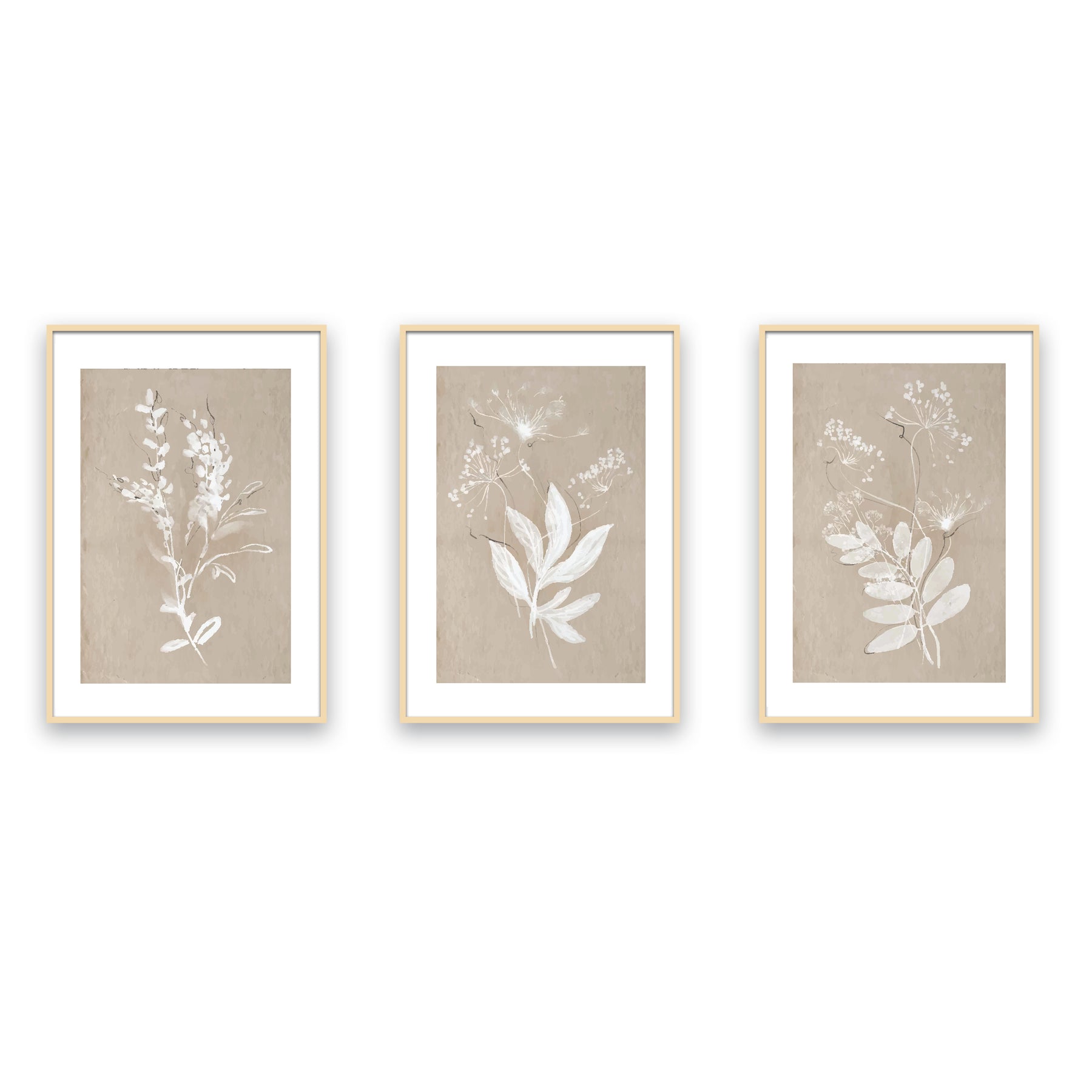 Vintage Botanical Bliss – Neutral Aesthetic Wall Prints