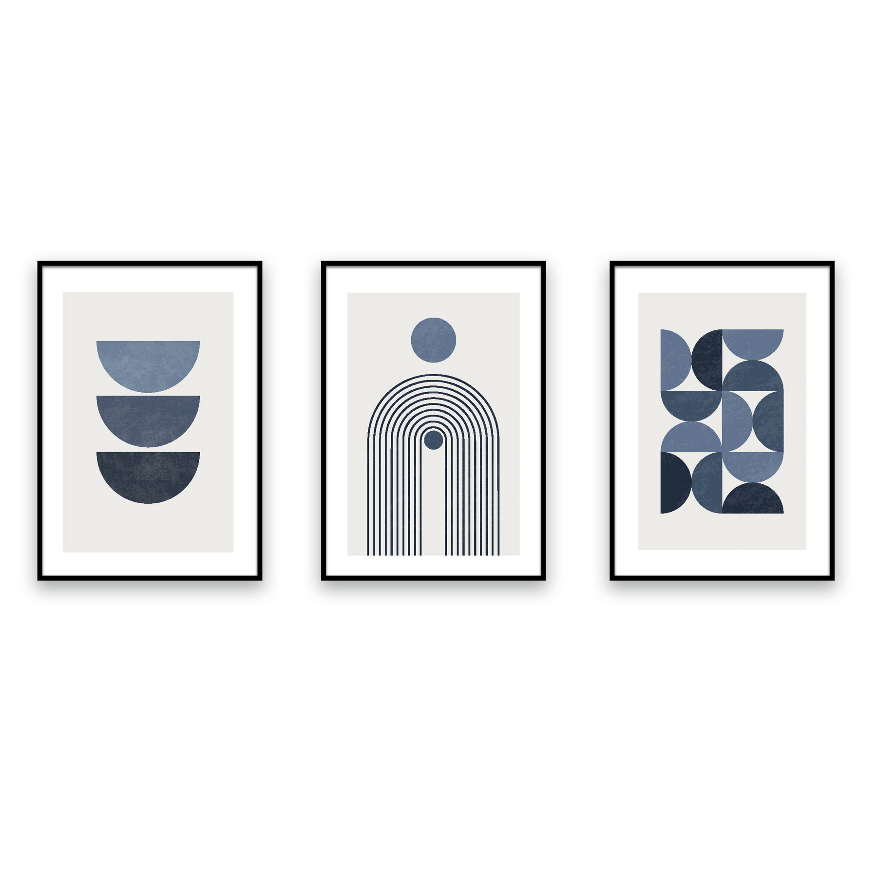 Blue & White Boho Wall Art Prints