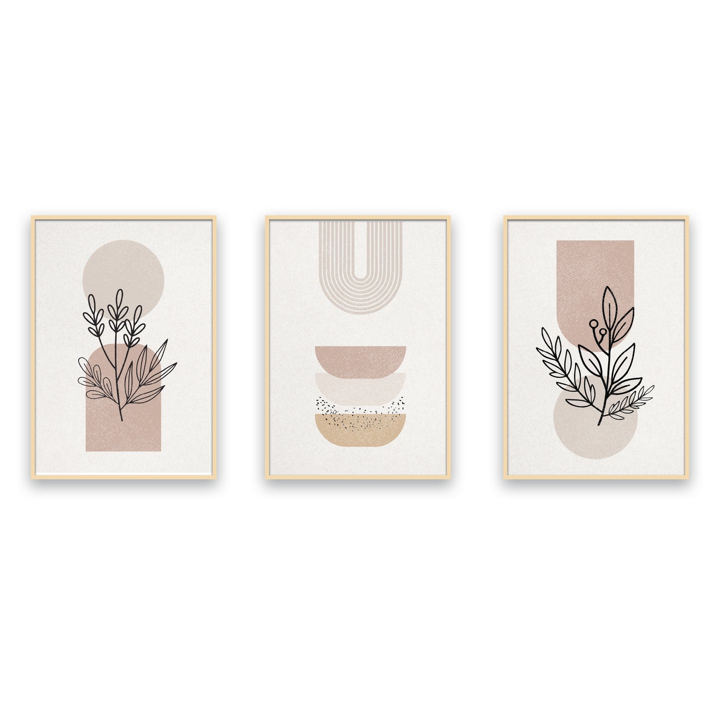 Neutral Aesthetic Wall Art – Minimal Nature Prints