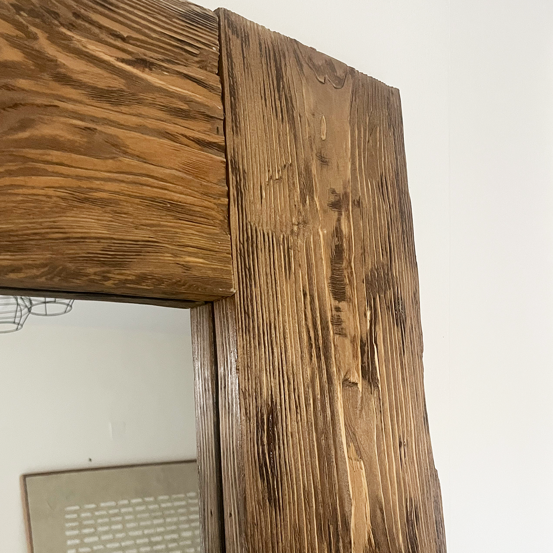Thea Rustic Full-Length Wooden Mirror - Natural