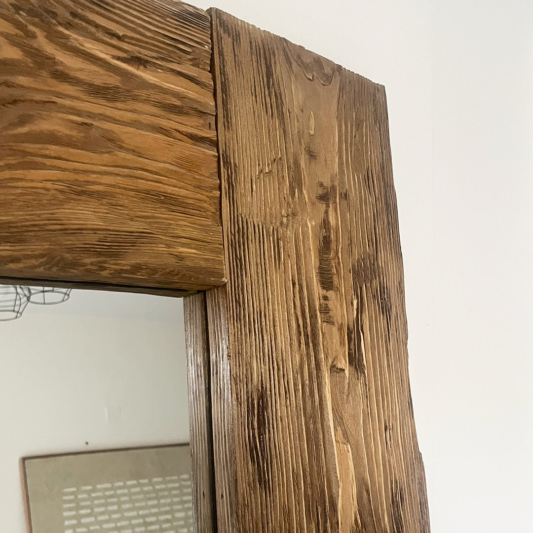 Thea Rustic Full-Length Wooden Mirror - Natural