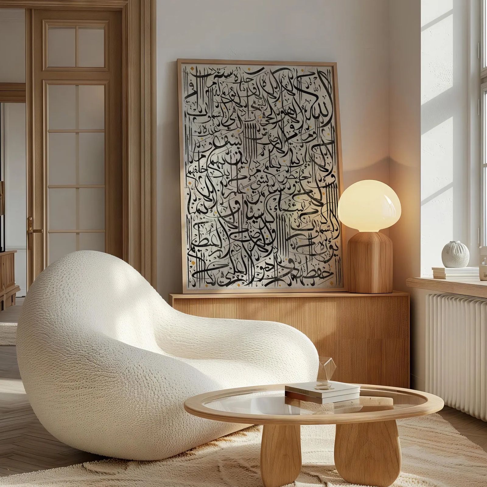 Intricate Arabic Calligraphy – ‘Ayatul Kursi’ Quranic Decor