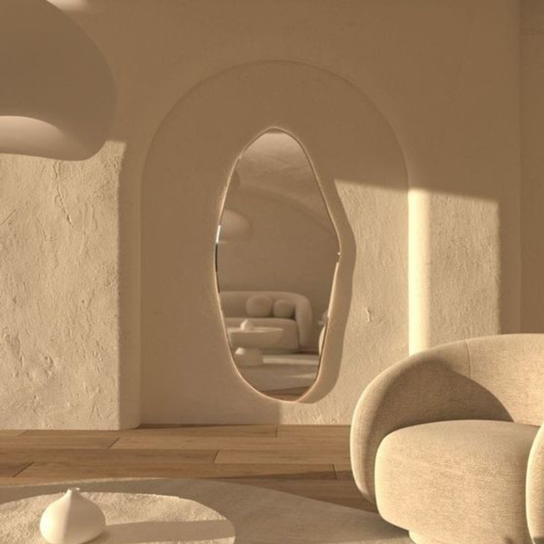 Rosa Freeform Minimalist Mirror for Modern Spaces