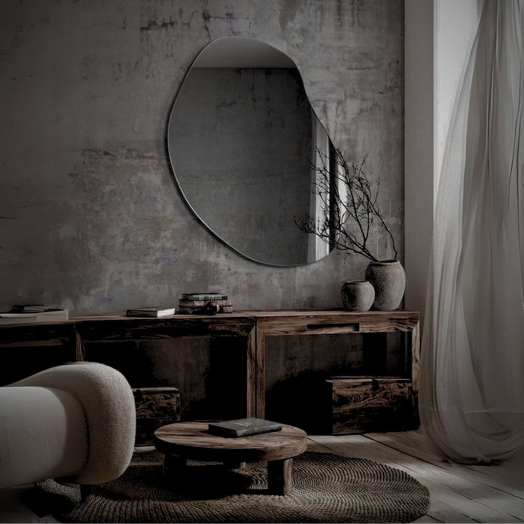 Ella Abstract Round Mirror