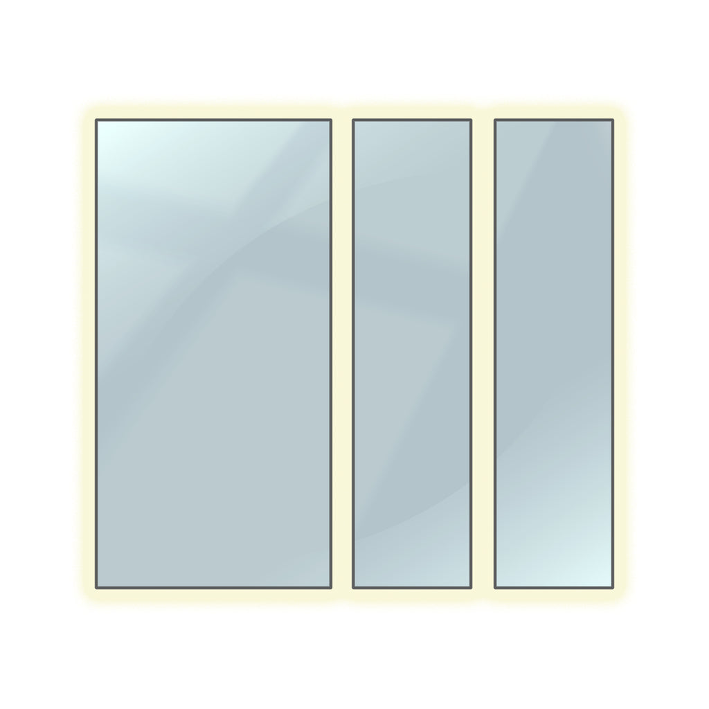 Erica Sleek Vertical Panel Mirror Set - Modern Elegance for Your Walls