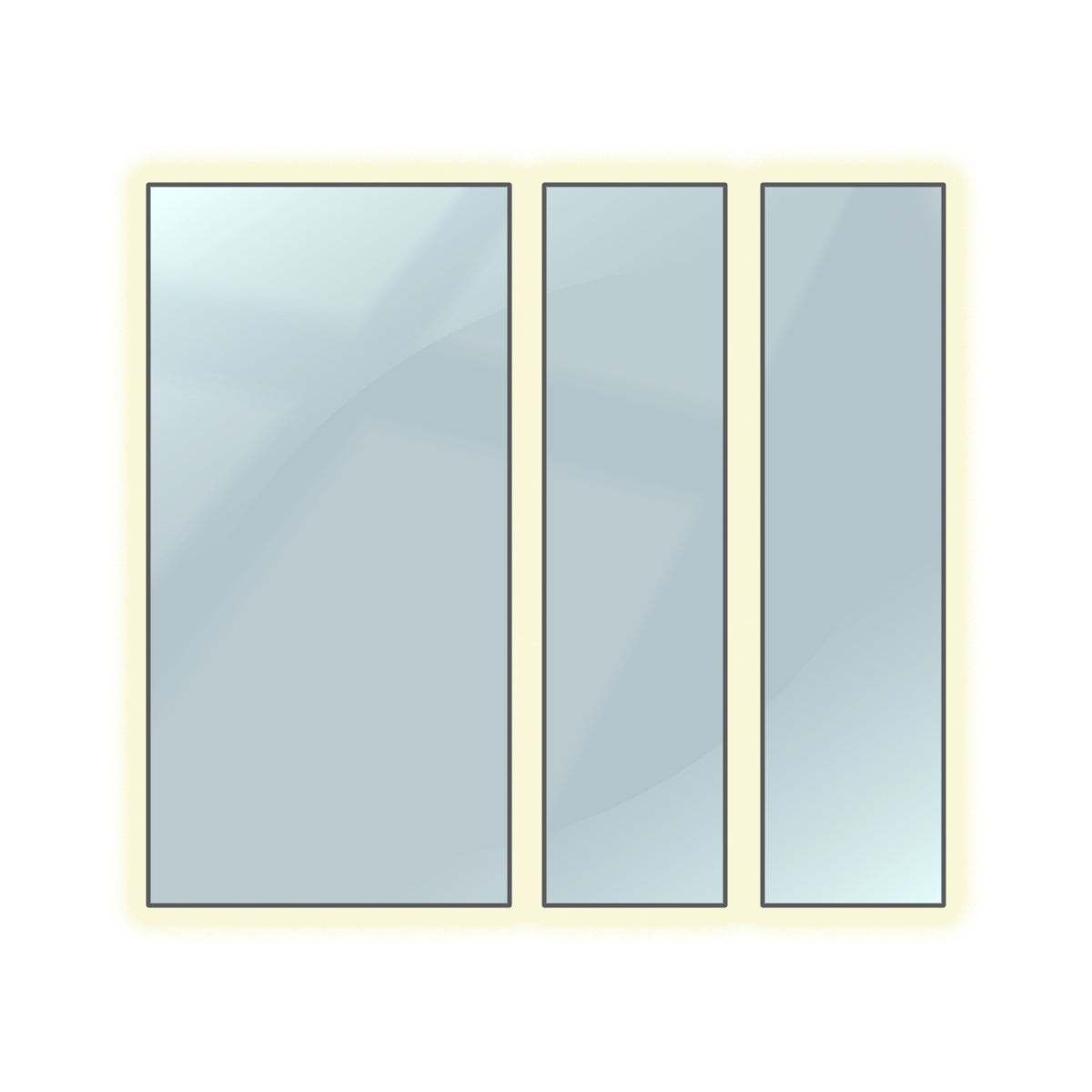 Erica Sleek Vertical Panel Mirror Set - Modern Elegance for Your Walls
