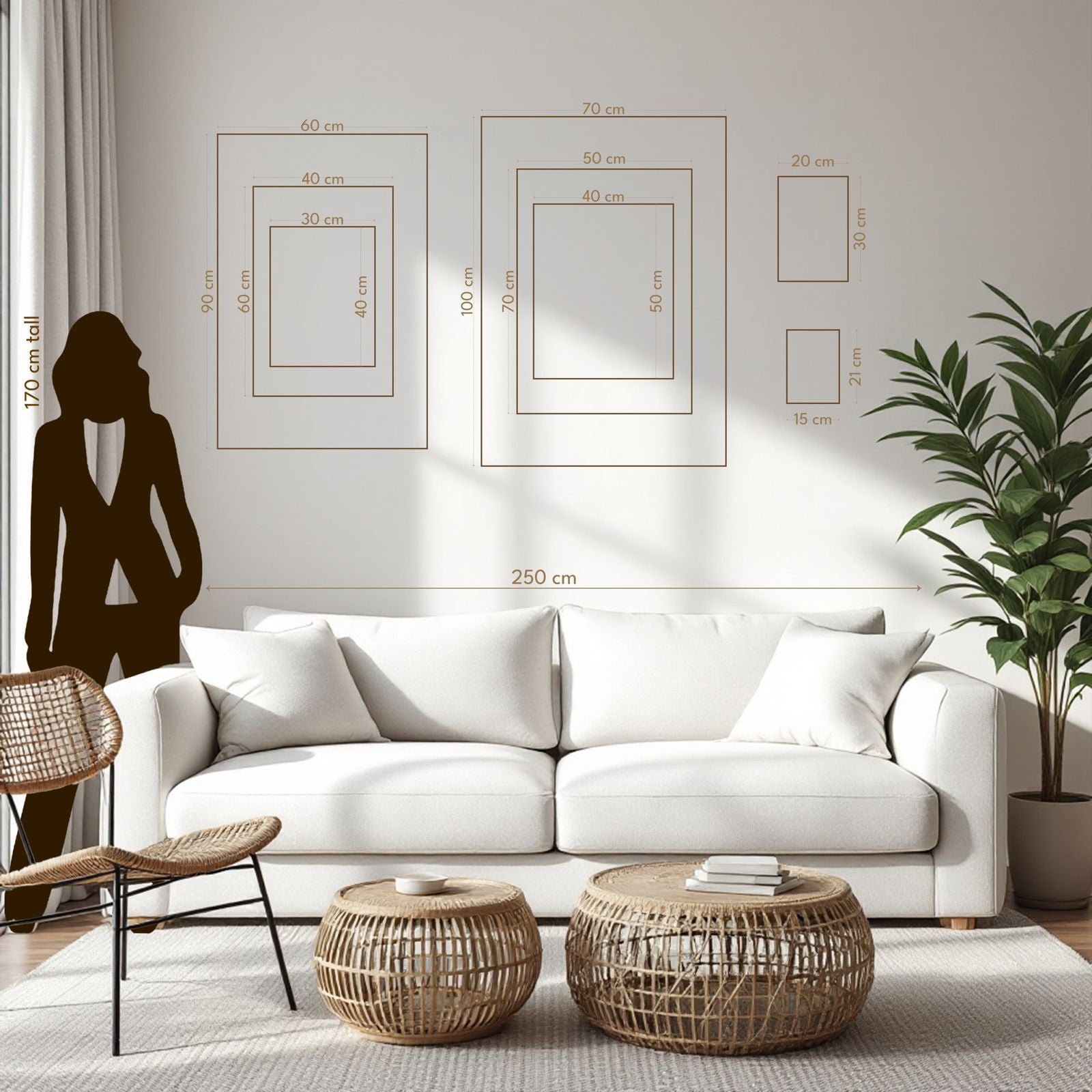 Semi Circles Geometric Print