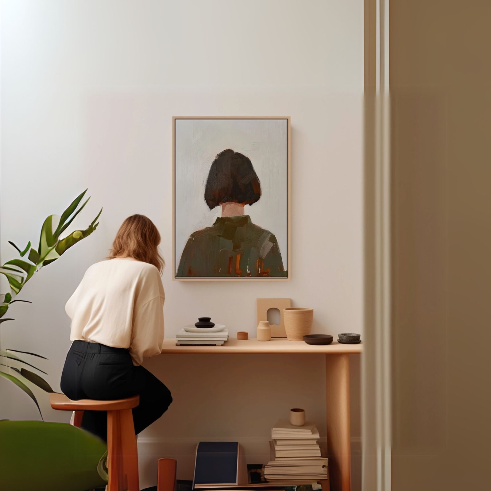 Modern Silence – Artistic Portrait of a Woman in Minimal Style