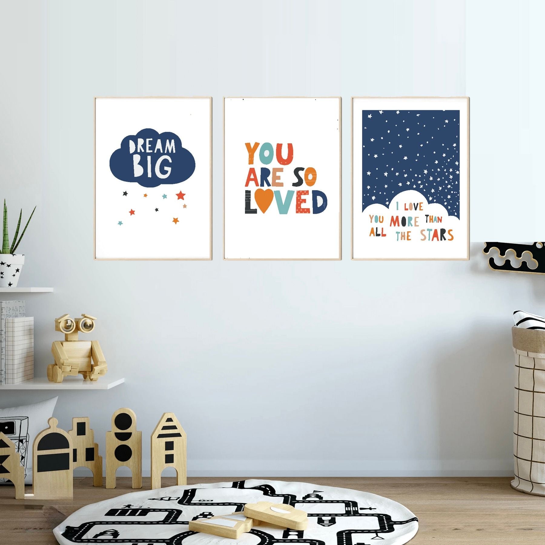 Dream Big - Nursery Wall Art Set | Inspirational Kids Room Prints