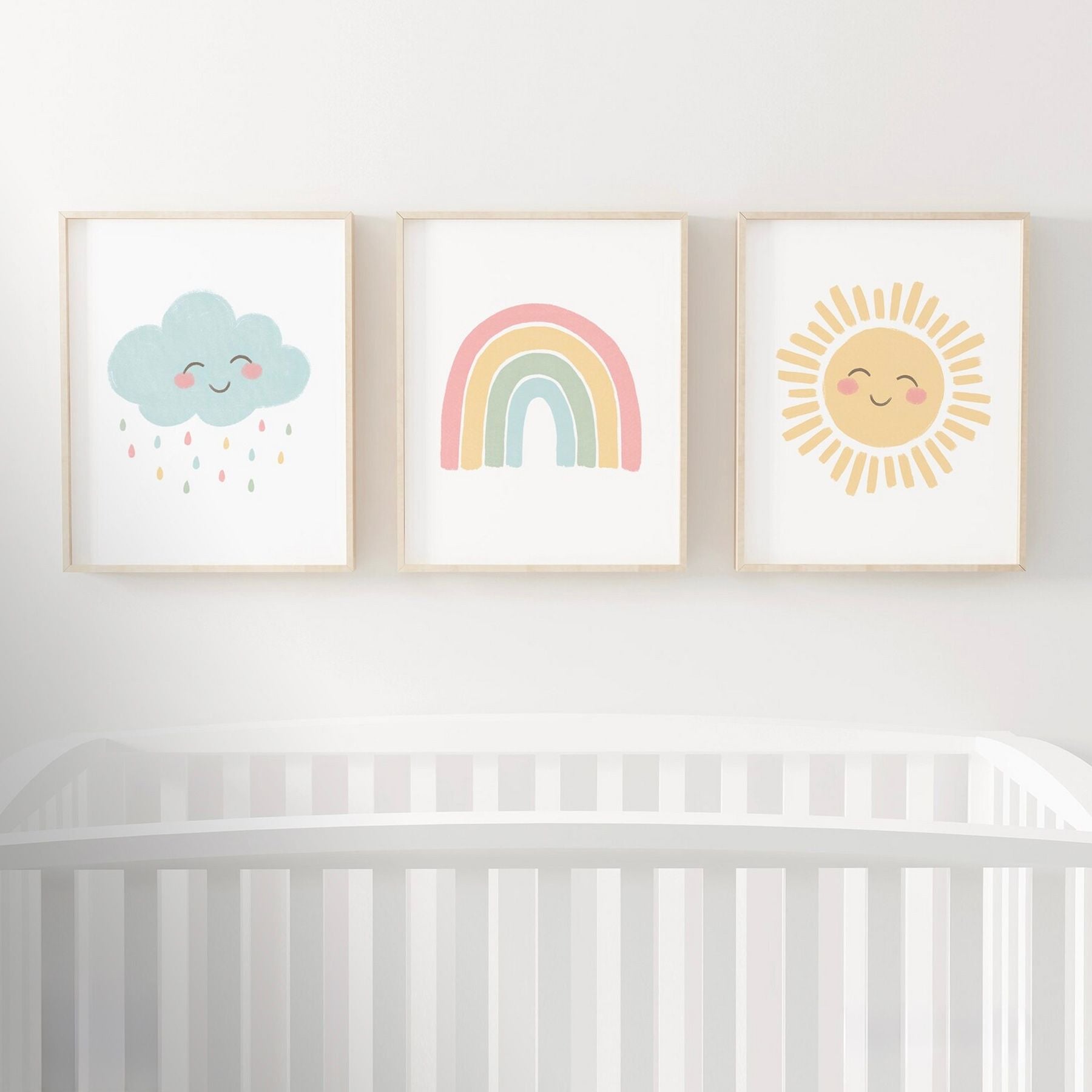 Sun, Rain & Rainbows Nursery Prints