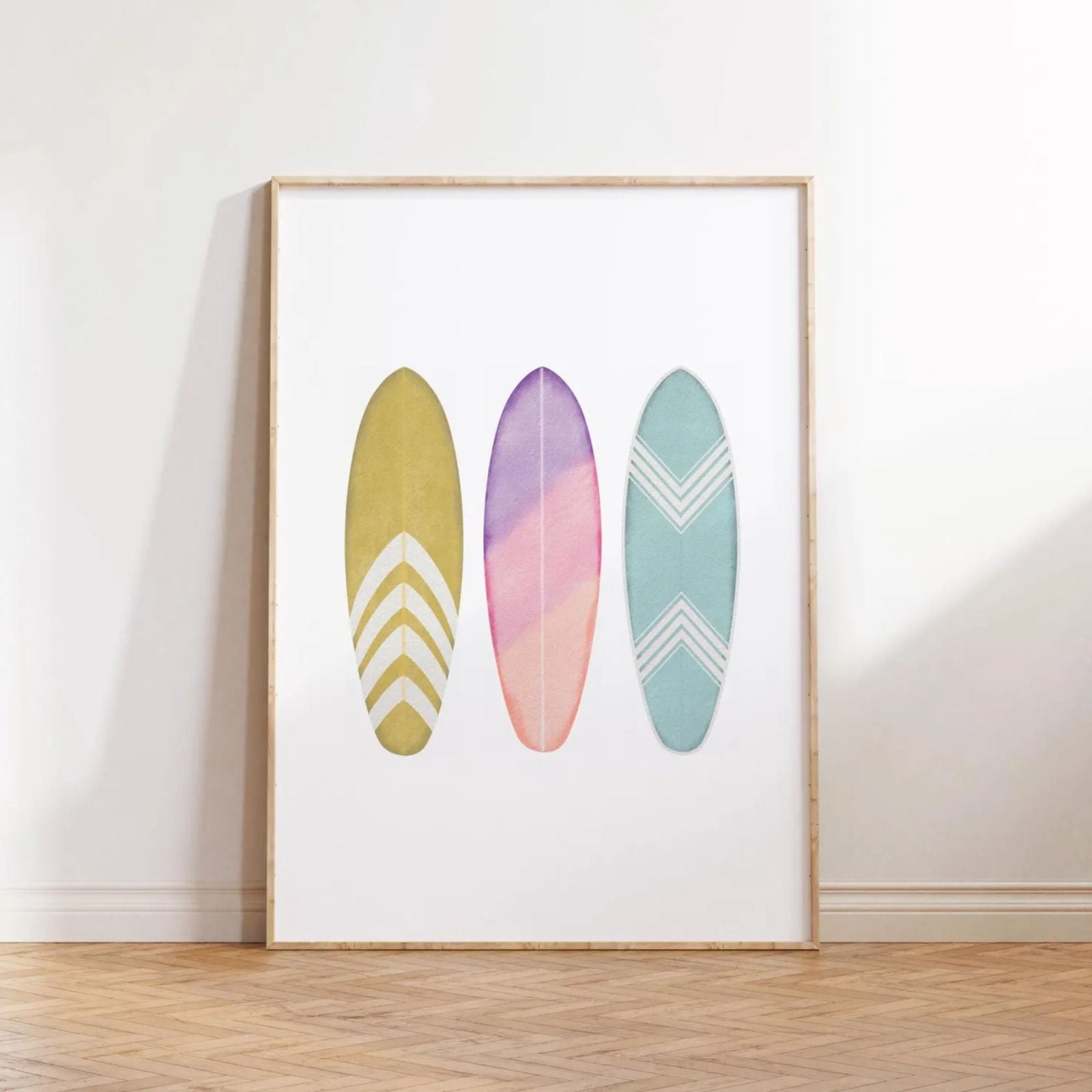 Little Mermaid Pastel Wall Art Set – Ocean & Sunshine Theme for Kids Room | Set of 8 Prints