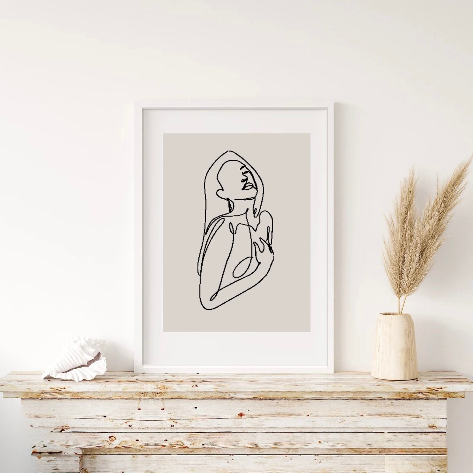The Essence of Woman – Elegant Line Art Sketch Print Set