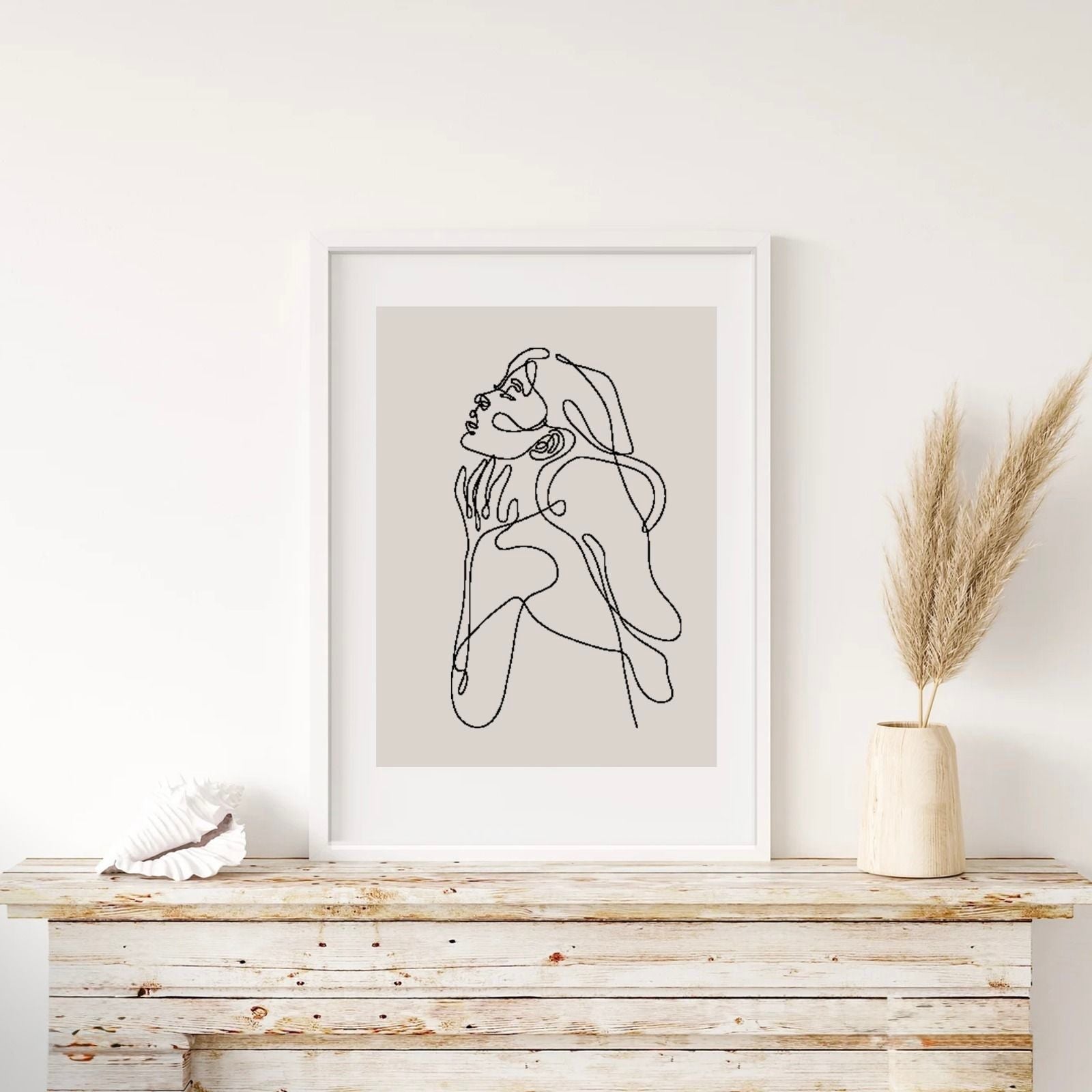 The Essence of Woman – Elegant Line Art Sketch Print Set
