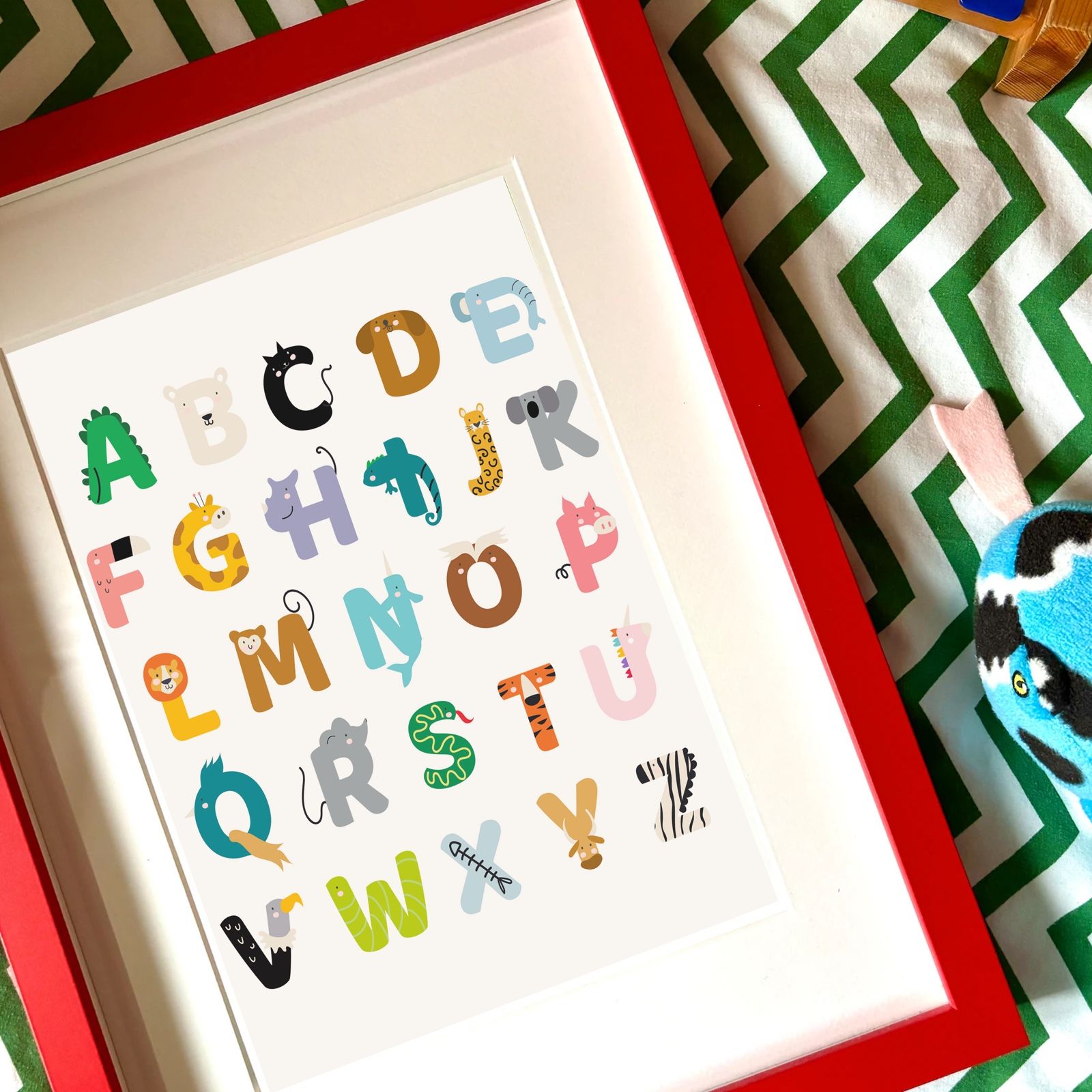 Animal Alphabet A–Z Wall Art for Kids