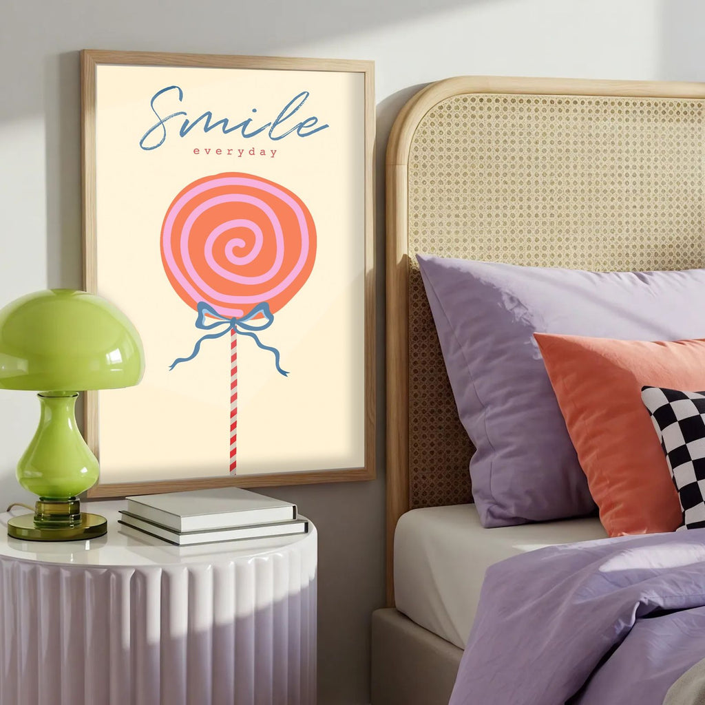 “Smile Everyday” lollipop wall art
