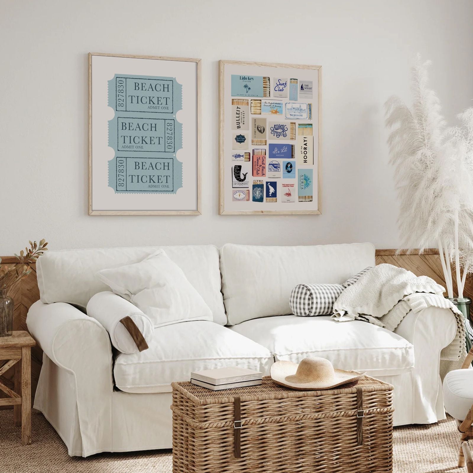 “Travel-Inspired Coastal Prints – Framed Set for Beach Homes”