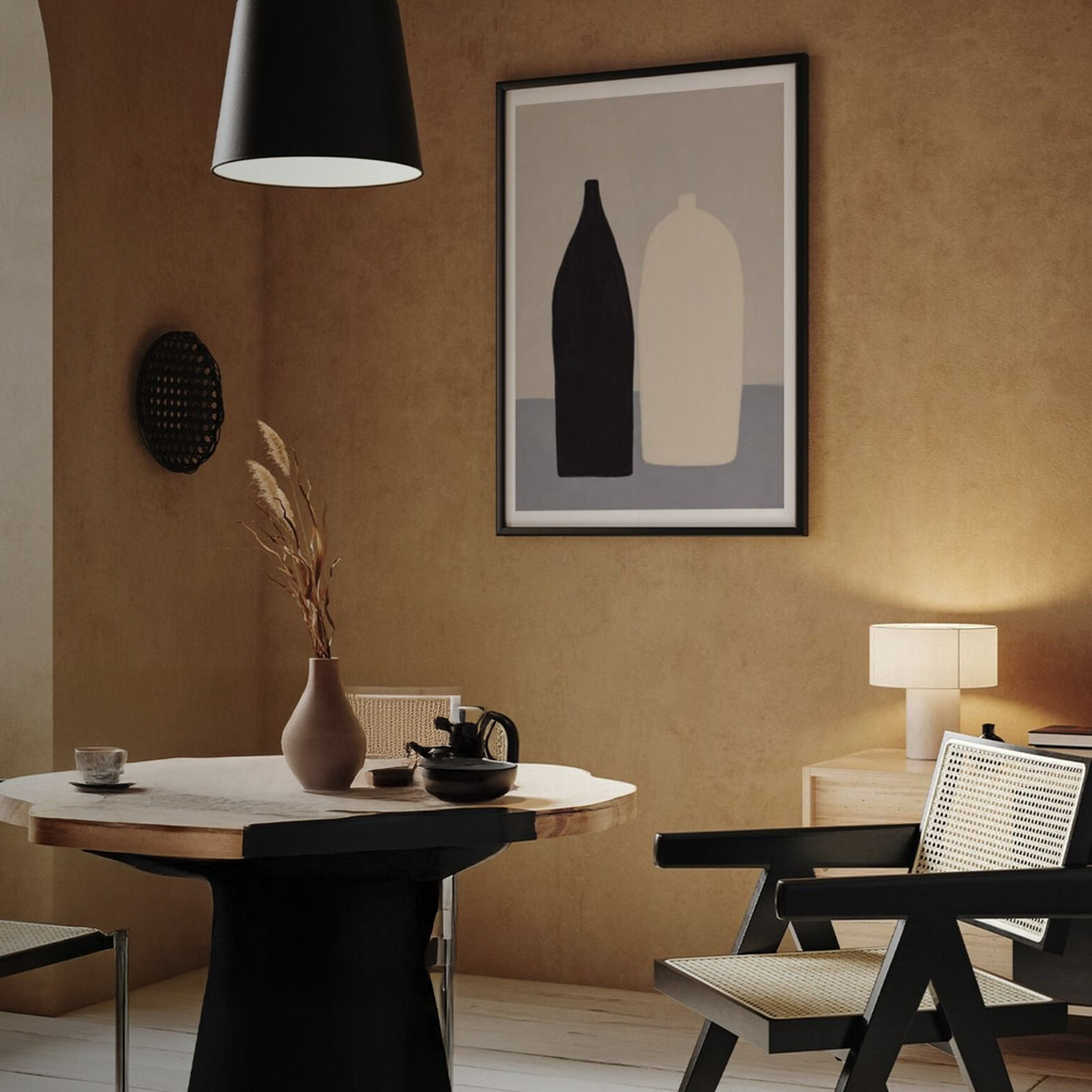 Elegant Geometric Pottery Wall Art 