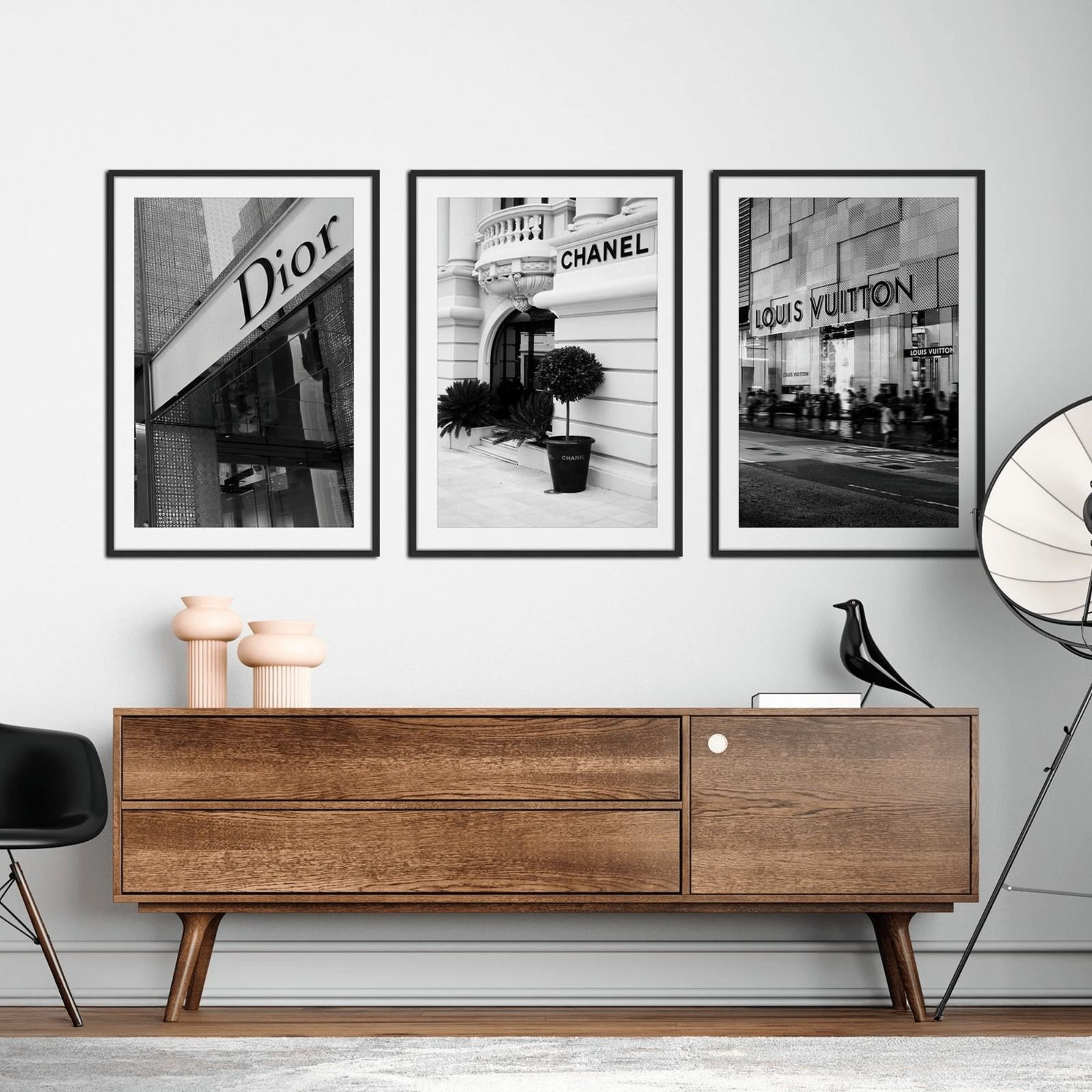 Aesthetic Black and White, Fashion Print set