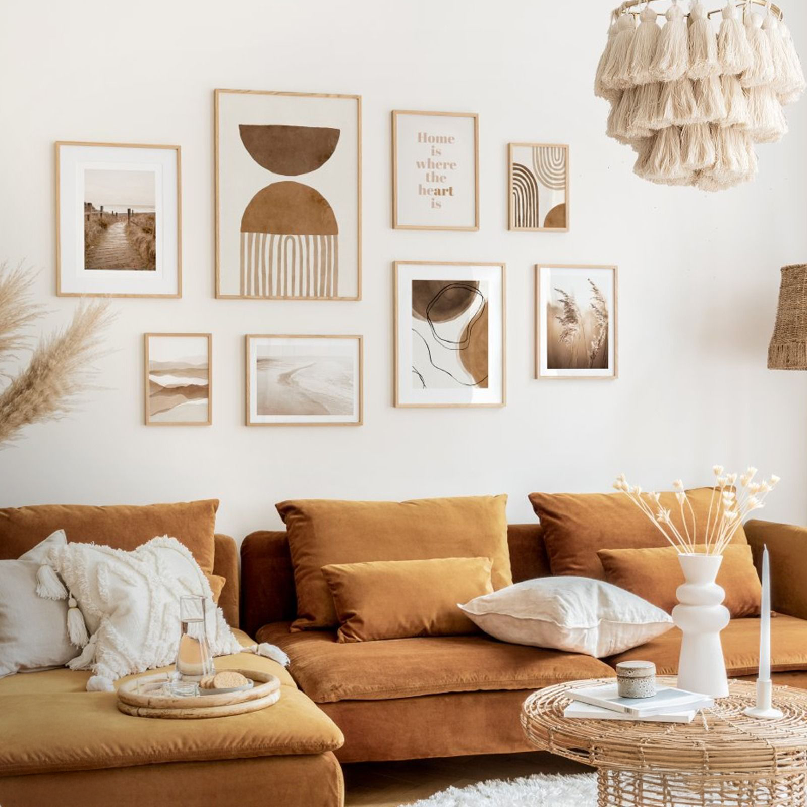 Sand Dunes Beige Art Print Set